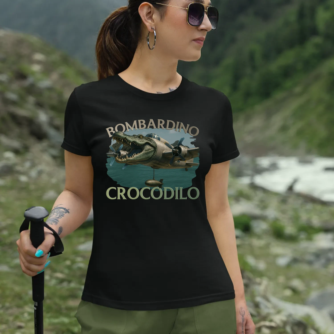 Bombardino Crocodilo - Italian Brainrot - dámské tričko s potiskem