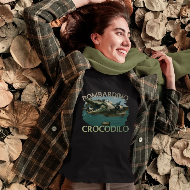 Bombardino Crocodilo - Italian Brainrot - dámské tričko s potiskem