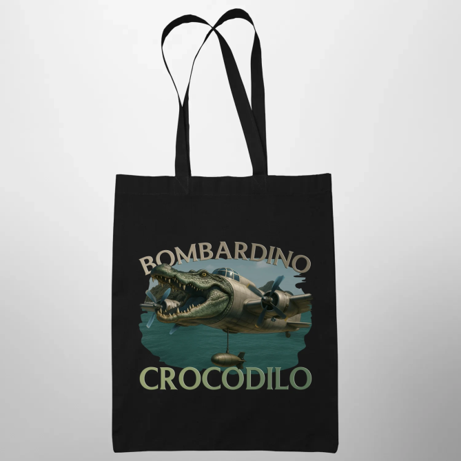 Bombardino Crocodilo - Italian Brainrot - taška s potiskem