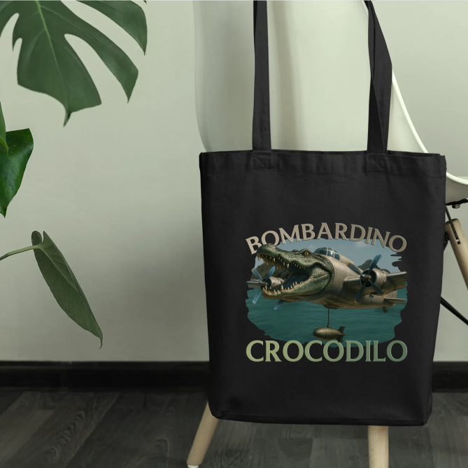 Bombardino Crocodilo - Italian Brainrot - taška s potiskem