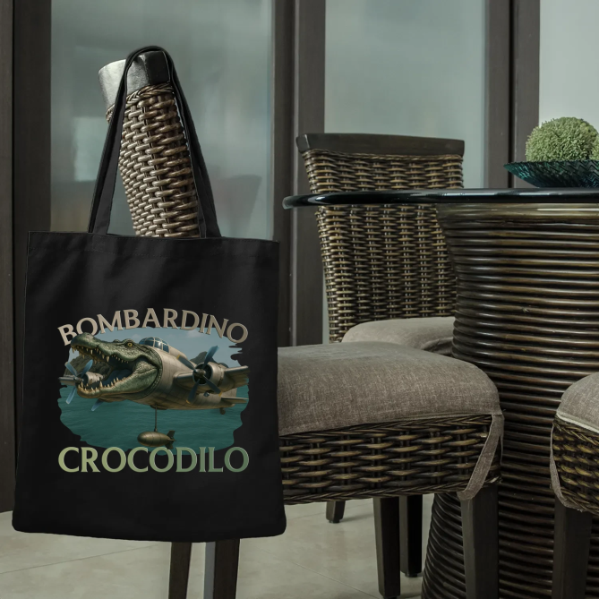 Bombardino Crocodilo - Italian Brainrot - taška s potiskem