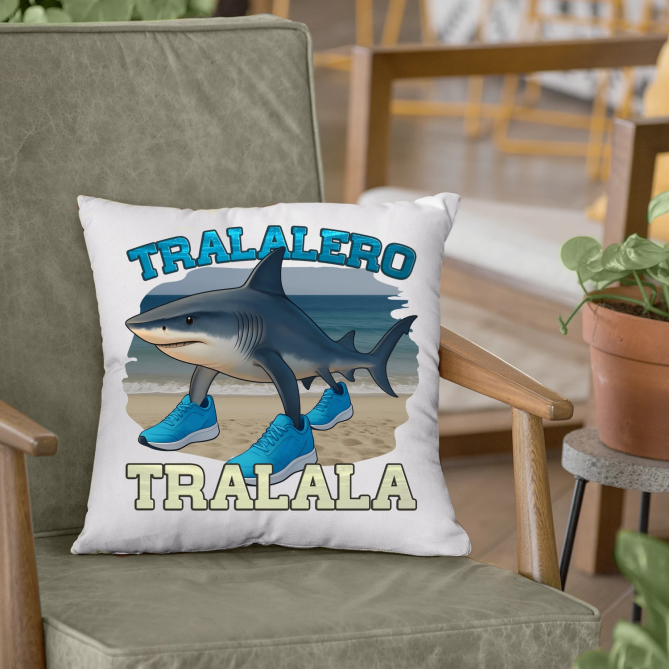 Tralalero Tralala - Italian Brainrot - polštář s potiskem
