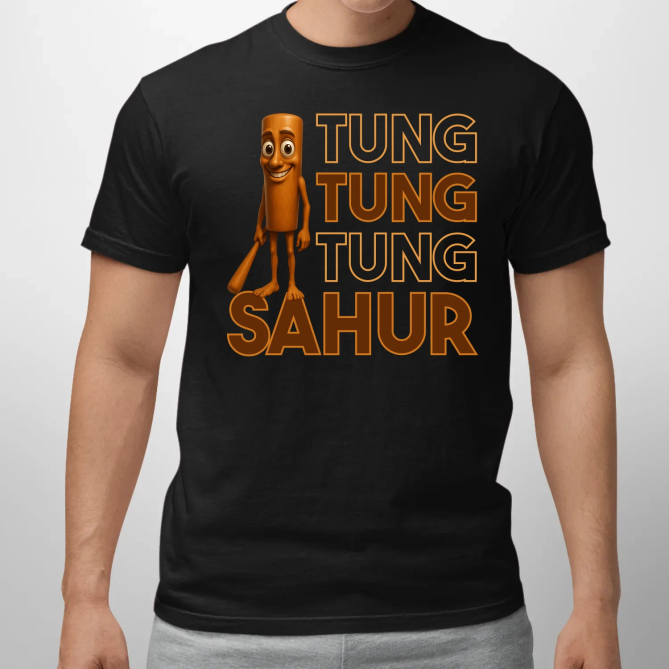 Tung tung tung sahur - Italian Brainrot - pánské tričko s potiskem