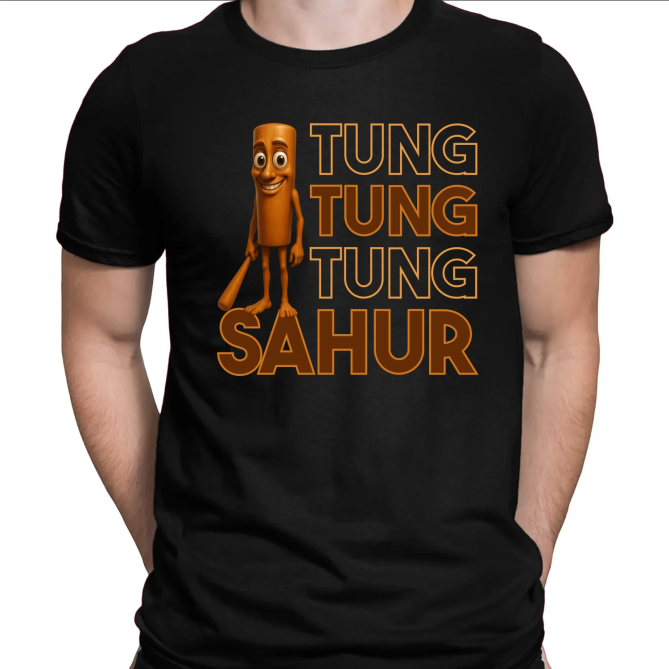 Tung tung tung sahur - Italian Brainrot - pánské tričko s potiskem