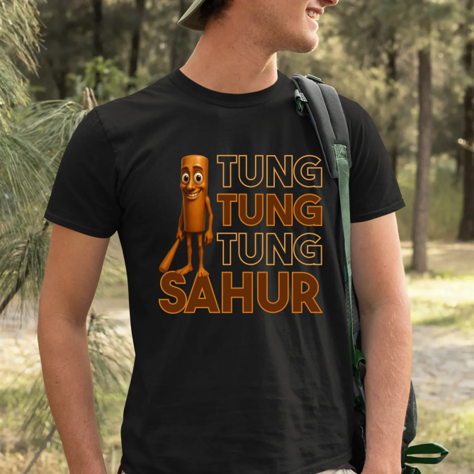 Tung tung tung sahur - Italian Brainrot - pánské tričko s potiskem