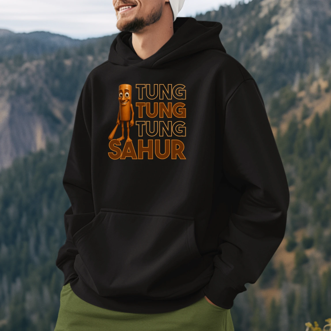 Tung tung tung sahur - Italian Brainrot - pánská mikina s potiskem