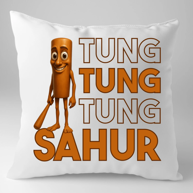 Tung tung tung sahur - Italian Brainrot - polštář s potiskem