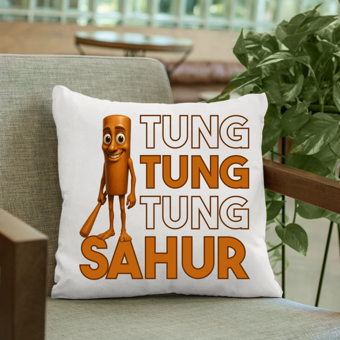 Tung tung tung sahur - Italian Brainrot - polštář s potiskem