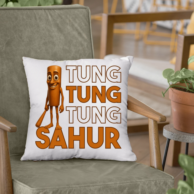 Tung tung tung sahur - Italian Brainrot - polštář s potiskem