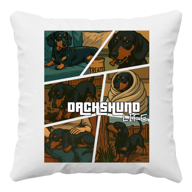 Dachshund life - Život jezevčíka - polštář s potiskem