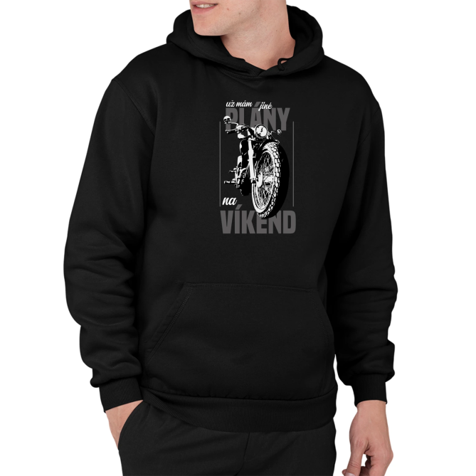 už mám jiné plány na víkend - pánská mikina s potiskem
