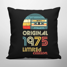 Original - best of' 1975 - černý polštář s potiskem - černý polštář s potiskem