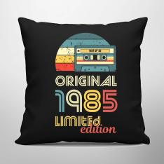 Original - best of' 1985 - černý polštář s potiskem
